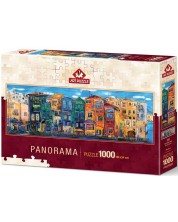 Панорамен пъзел Art Puzzle от 1000 части - Цветен град -1